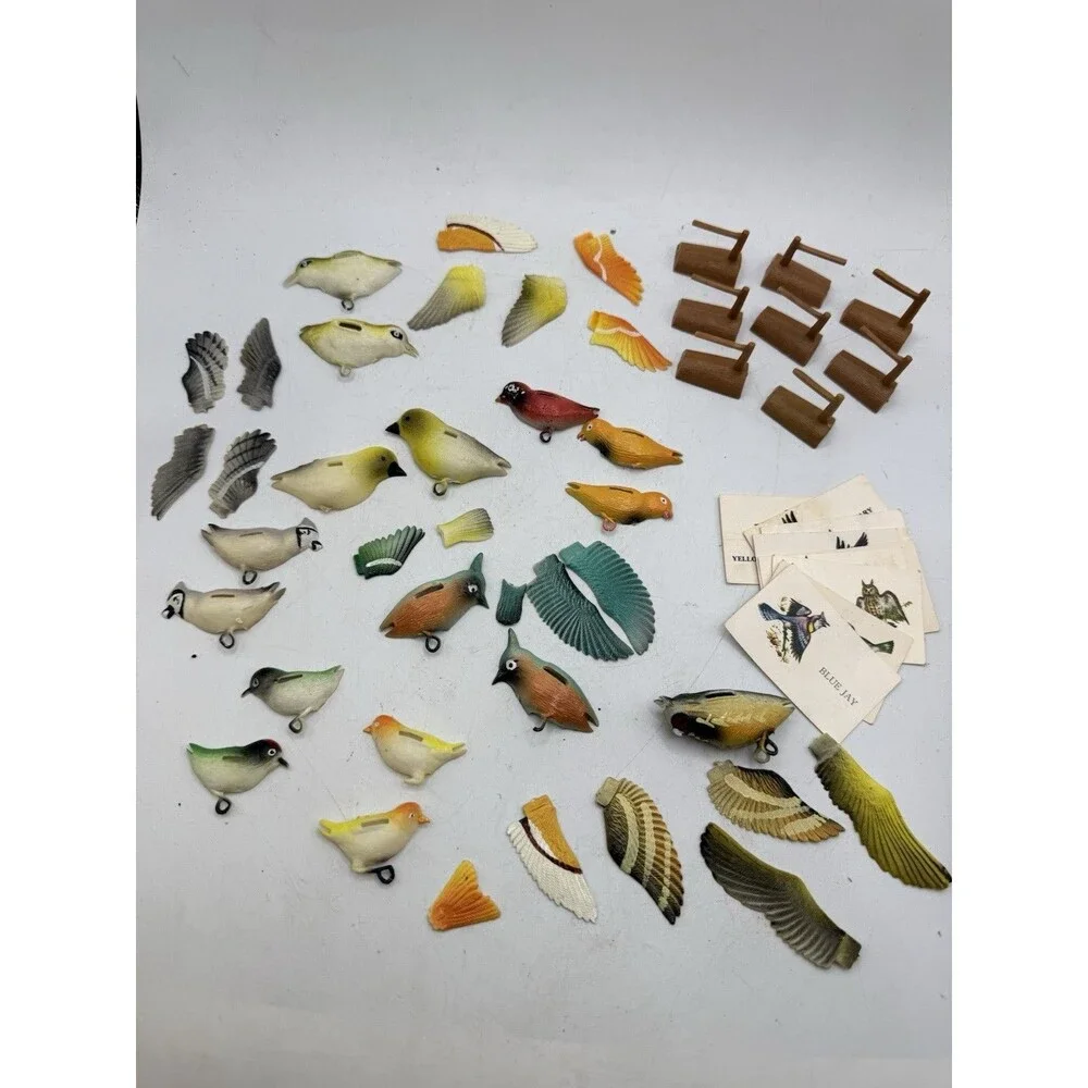 8 Marx Miniature Bird Model Lot Vintage 1960's Taiwan